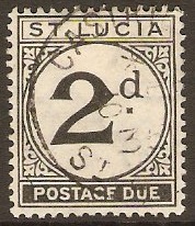 St Lucia 1933 2d Black - Postage Due. SGD4.