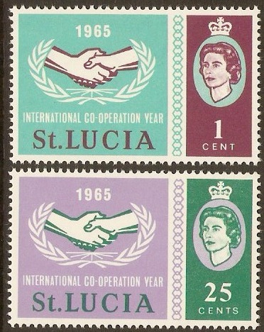 St Lucia 1965 Int. Cooperation Year Set. SG214-SG215.