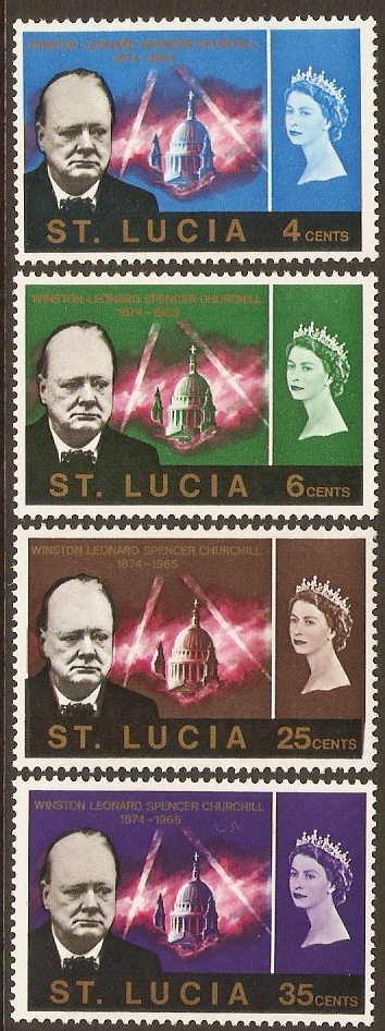 St Lucia 1966 Churchill Commemoration Set. SG216-SG219.