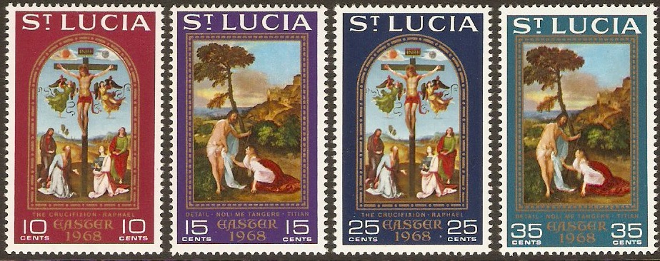 St Lucia 1968 Easter Set. SG245-SG248.