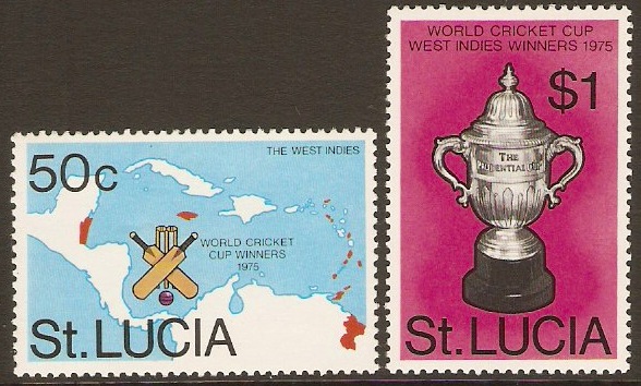 St Lucia 1976 World Cup Cricket Set. SG431-SG432.