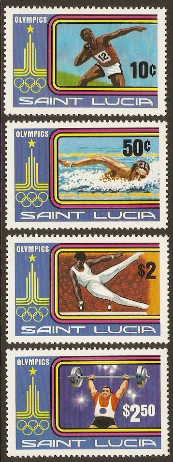 St Lucia 1980 Olympic Games Set. SG549-SG552.