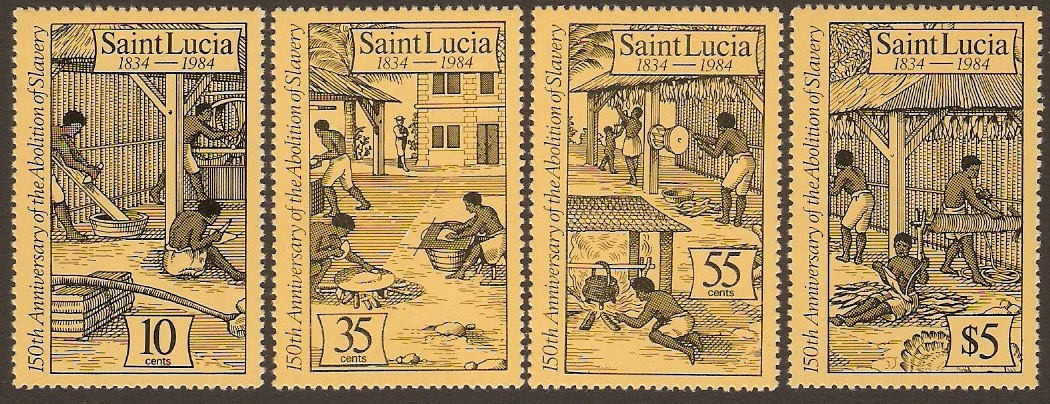 St Lucia 1984 Abolition of Slavery Set. SG740-SG743.