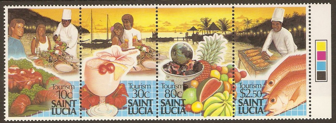 St Lucia 1988 Tourism Set 2nd. Series. SG988-SG991.