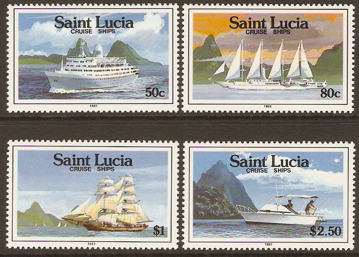 St Lucia 1991 Cruise Ships Set. SG1060-SG1063.