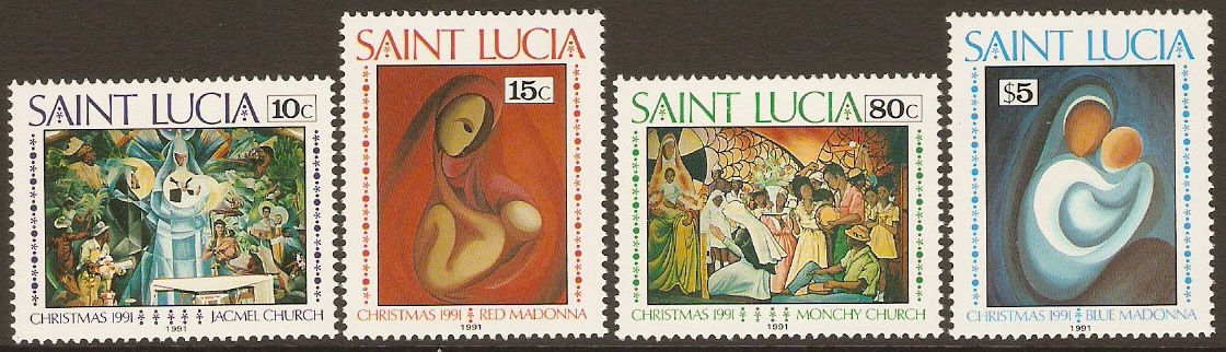 St Lucia 1991 Christmas Set. SG1069-SG1072.