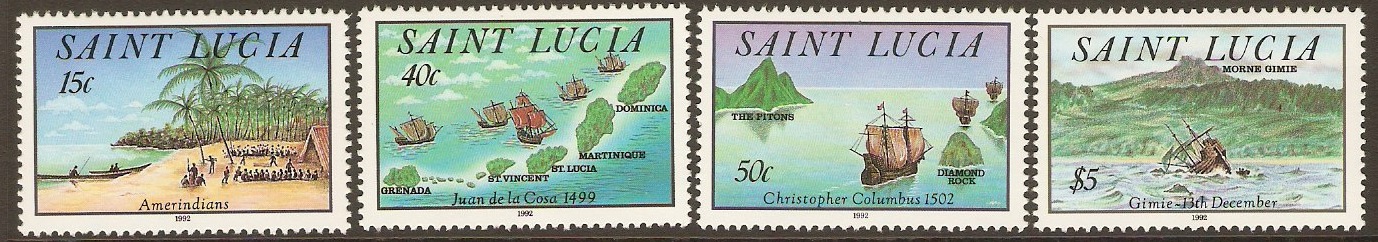 St Lucia 1992 Discovery Set. SG1077-SG1080.