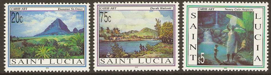 St Lucia 1993 Art Set. SG1097-SG1099.