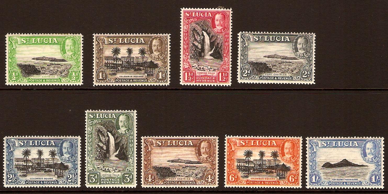 St Lucia 1936 Partial Set of Locations - SG113 - SG121