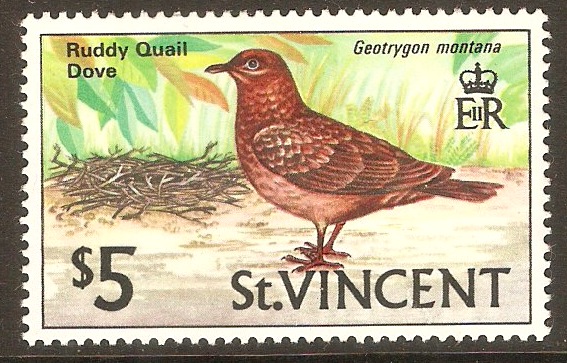 St Vincent 1970 $5 Birds series. SG300.