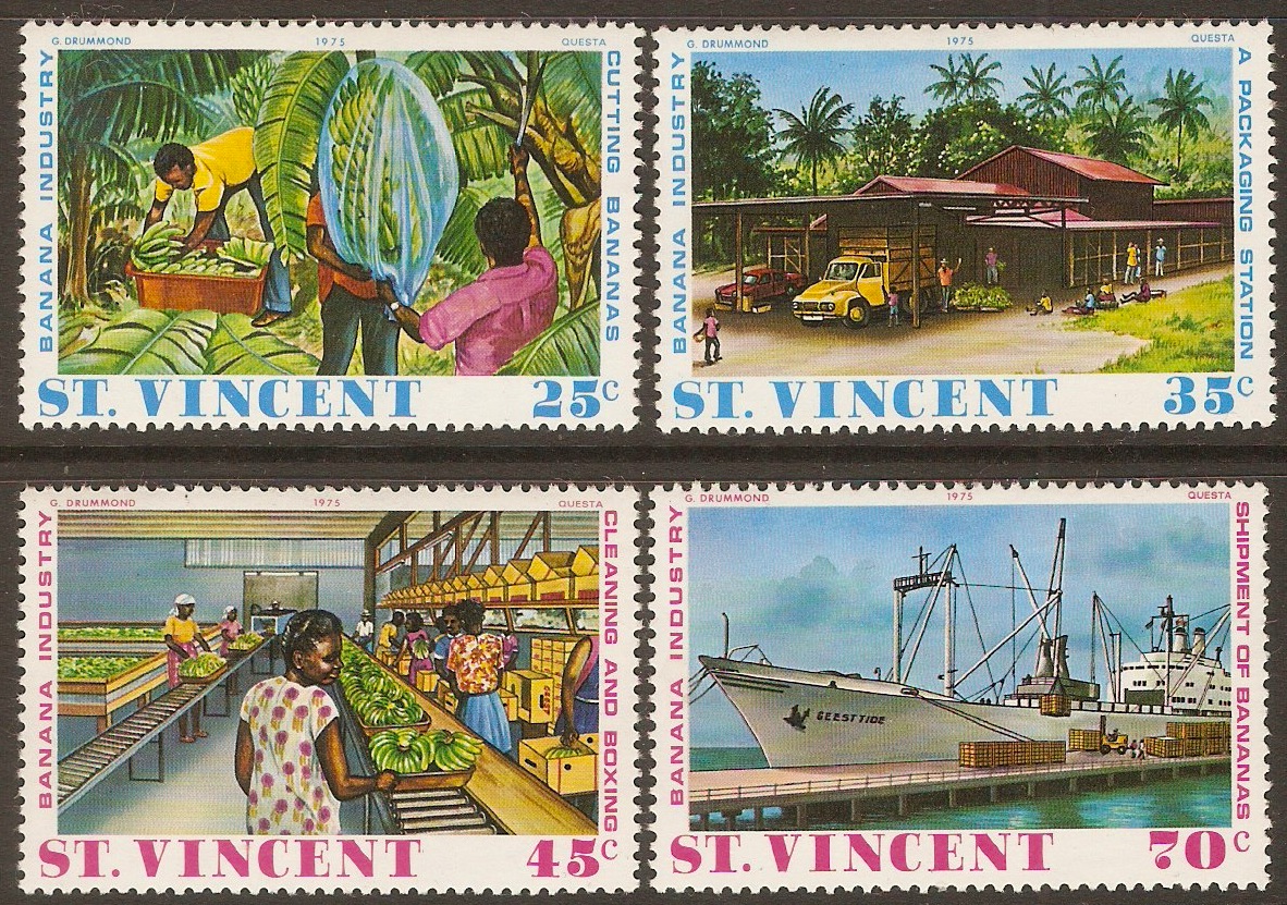 St Vincent 1975 Banana Industry set. SG447-SG450.