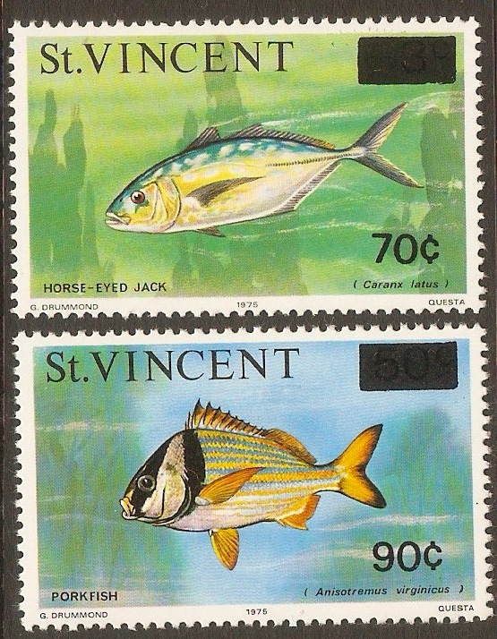 St Vincent 1976 Fish Surcharge set. SG485-SG486.