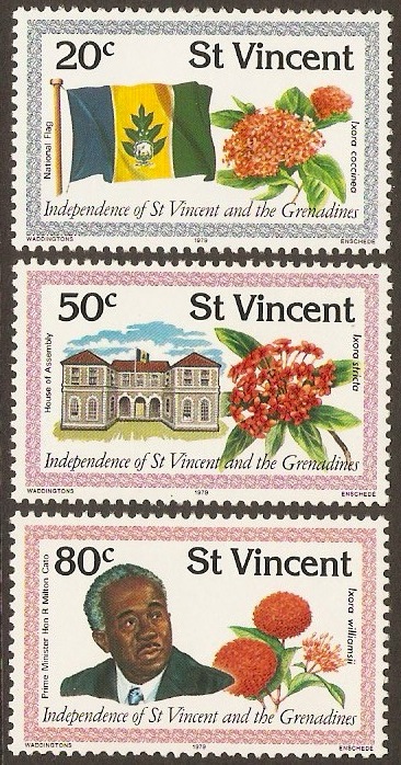 St Vincent 1979 Independence Stamps Set. SG603-SG605.