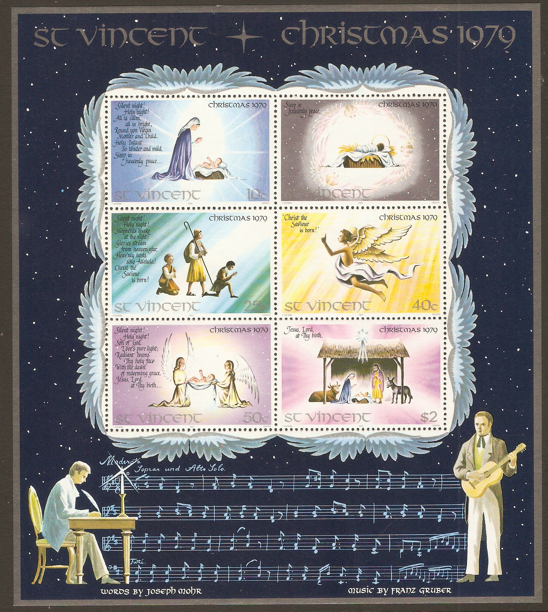 St Vincent 1979 Christmas sheet. SGMS627.