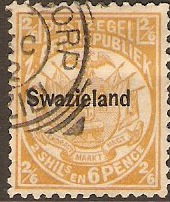 Swaziland 1889 2s.6d buff. SG7.