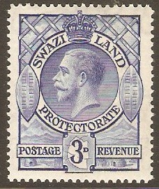 Swaziland 1933 3d blue. SG14.