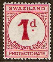 Swaziland 1933 1d carmine. SGD1.