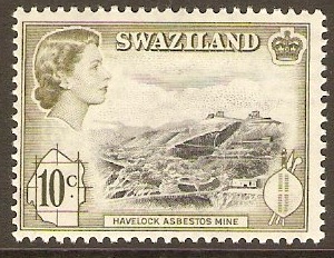 Swaziland 1961 10c black and deep olive. SG84.
