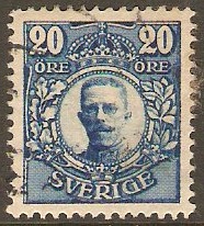 Sweden 1910 20ore blue. SG75.