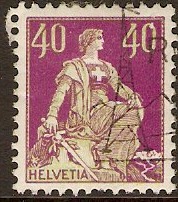Switzerland 1908 40c orange-yellow and purple. SG236.