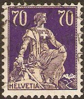 Switzerland 1908 70c buff and violet. SG243.