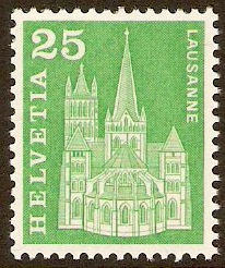 Switzerland 1960 25c emerald phosphorescent paper. SG618p.