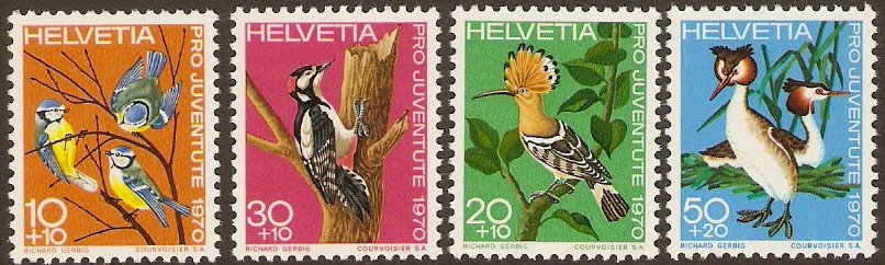 Switzerland 1970 "Pro Juventute" Charity Stamps. SGJ229-SGJ232.