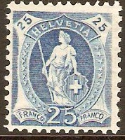 Switzerland 1905 15c Blue. SG220.