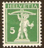 Switzerland 1908 5c Green. SG263.