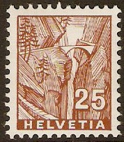 Switzerland 1934 25c Orange-brown. SG355.