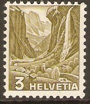 Switzerland 1934 3c Yellow-olive. SG368A.