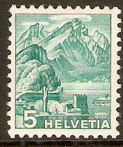 Switzerland 1934 5c Blue-green. SG369B.