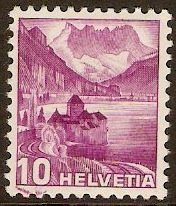Switzerland 1934 10c Bright purple - Type II. SG370Ad.