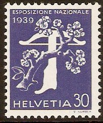 Switzerland 1939 30c Royal blue (Italian Lan.). SG397I.