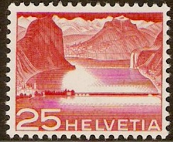Switzerland 1949 25c Scarlet. SG515.