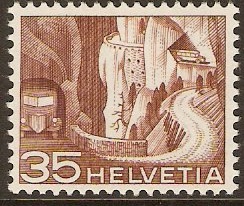 Switzerland 1949 35c Brown. SG517.