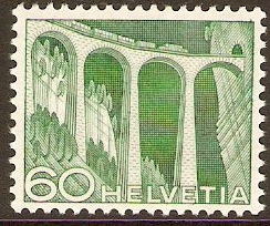 Switzerland 1949 60c Blue-green. SG520.