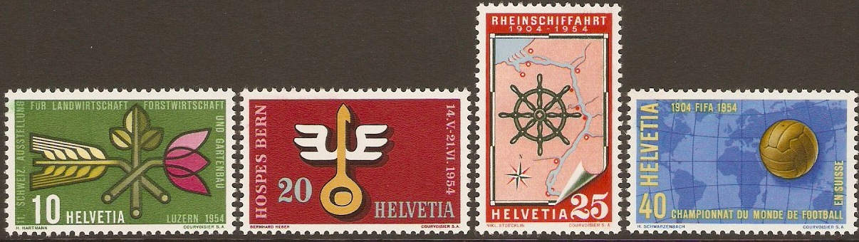 Switzerland 1954 Publicity Set. SG549-SG552.