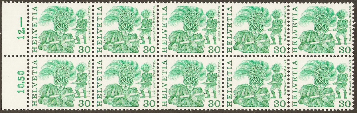 Switzerland 1977 30c Emerald. SG941c.