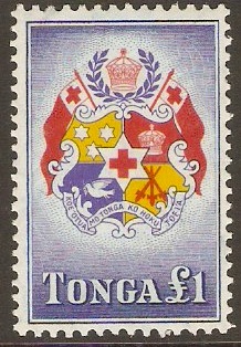 Tonga 1953 1 Arms of Tonga. SG114.