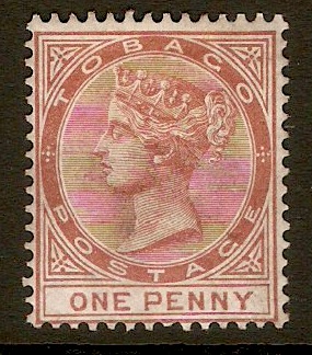 Tobago 1882 1d Venetian red. SG15.