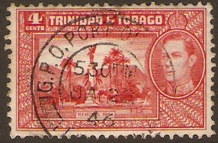 Trinidad & Tobago 1938 4c Scarlet. SG249a.