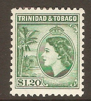 Trinidad & Tobago 1953 $1.20 Bluish green. SG277a.