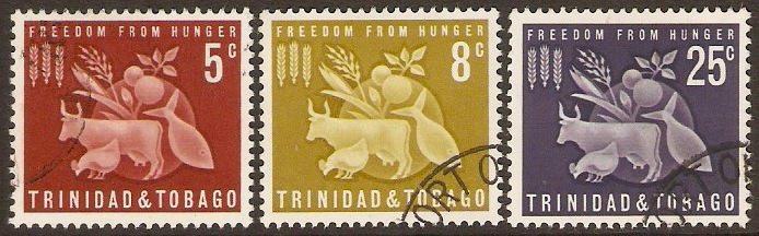 Trinidad & Tobago 1963 Freedom from Hunger Set. SG305-SG307.