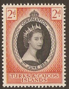Turks and Caicos 1953 Coronation Stamp. SG234.