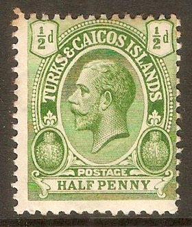 Turks and Caicos 1913 d Green. SG129.