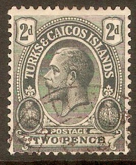 Turks and Caicos 1921 2d Slate-grey. SG157.