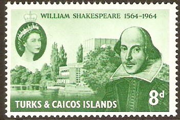 Turks and Caicos 1964 8d Shakespeare Commemoration. SG257.