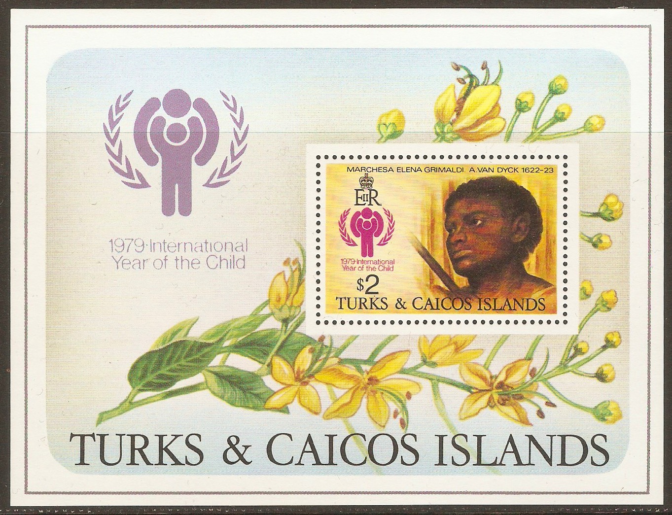 Turks and Caicos 1979 Int. Year of the Child sheet. SGMS544.