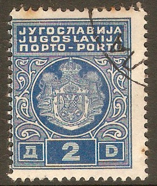 Yugoslavia 1931 2d Blue - Postage Due. SGD261A. - Click Image to Close